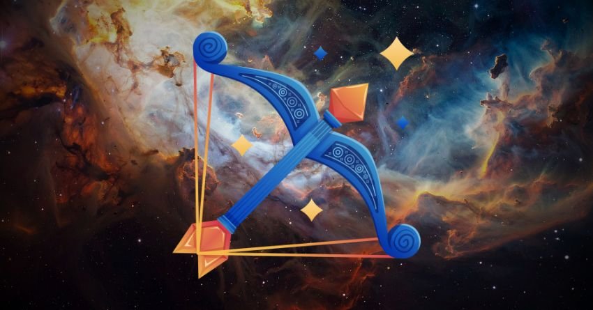 Sagittarius zodiac sign illustration with the title "These Zodiac Signs Are Sagittarius' Soulmates"
