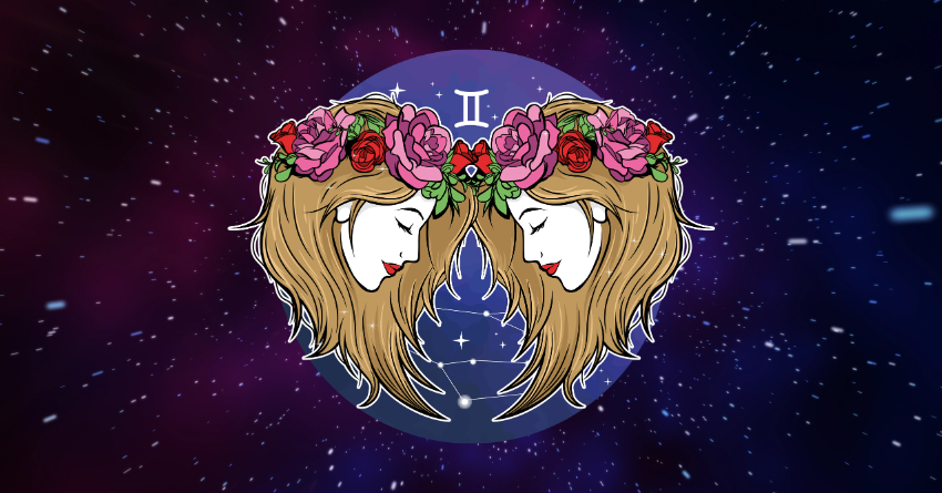 Gemini zodiac sign with twins symbol representing the 3 zodiac signs Gemini should never trust