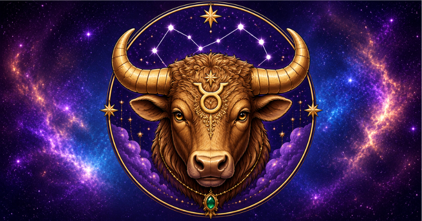 These Zodiac Signs Can't Resist Taurus – Taurus zodiac sign illustration with bull and astrology background
