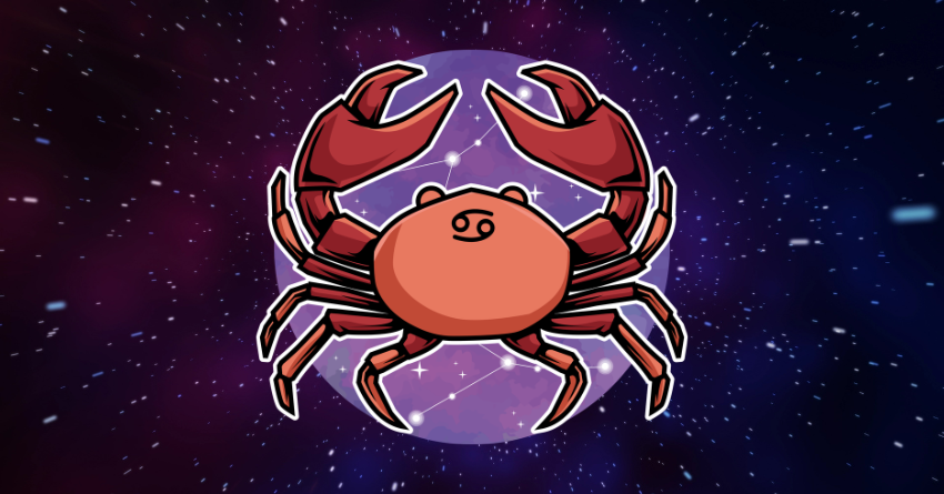 Cancer zodiac sign with crab symbol representing the 3 zodiac signs Cancer should never trust