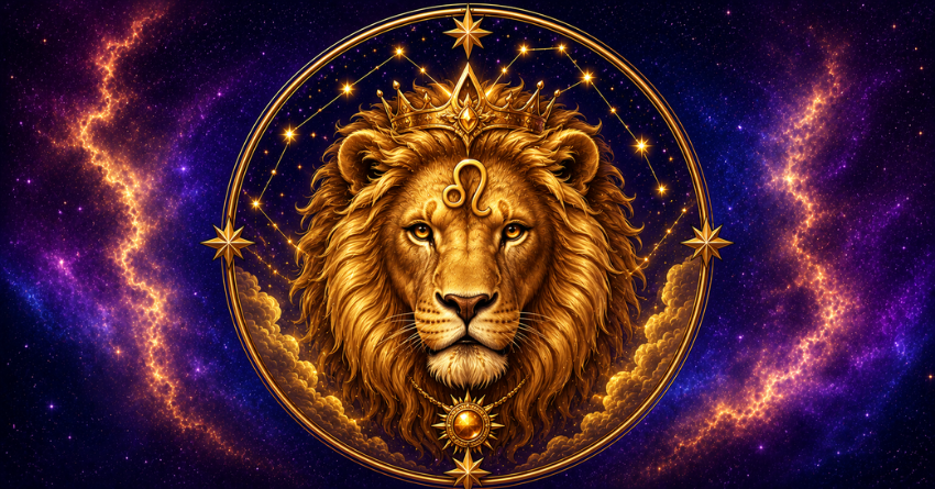 These Zodiac Signs Can't Resist Leo – Leo zodiac sign illustration with lion and astrology background