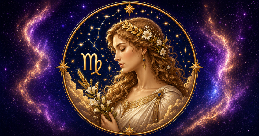 These Zodiac Signs Can't Resist Virgo – Virgo zodiac sign illustration with maiden and astrology background