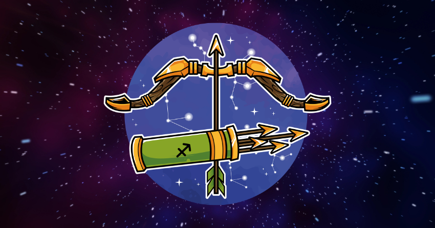 Sagittarius zodiac sign with archer symbol representing the 3 zodiac signs Sagittarius should never trust
