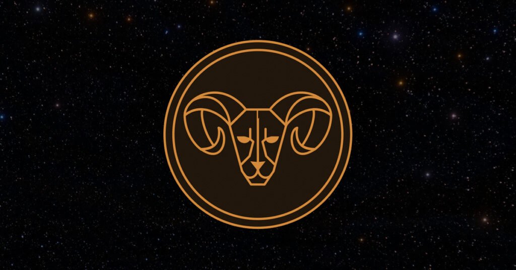 Aries zodiac sign and tarot cards revealing the past, present, and future