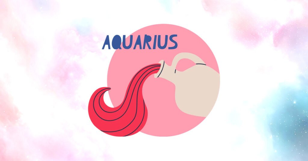 Aquarius zodiac sign illustration for The 3 Zodiac Signs Karma Is Bringing Back to Aquarius — One Reunion Could Change Everything