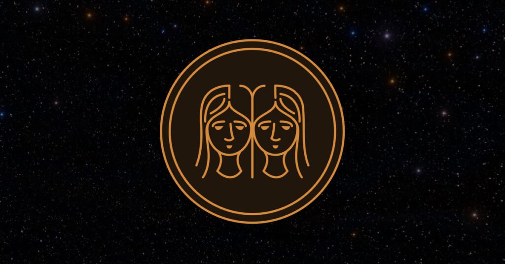 Gemini zodiac sign and tarot cards revealing the past, present, and future