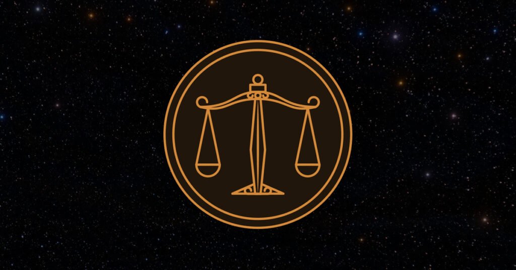 Libra zodiac sign and tarot cards revealing the past, present, and future