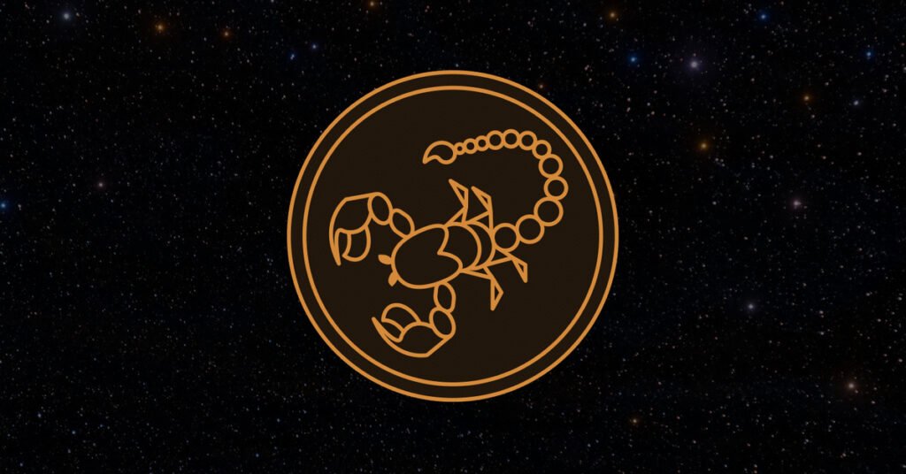 Scorpio zodiac sign and tarot cards revealing the past, present, and future