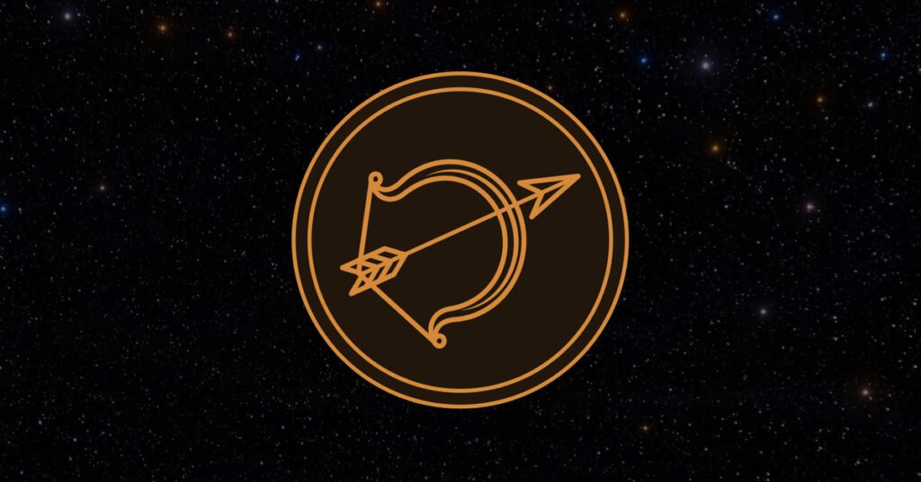 Sagittarius zodiac sign and tarot cards revealing the past, present, and future
